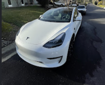 Tesla Model 3 — paint decontamination, Sunnyvale